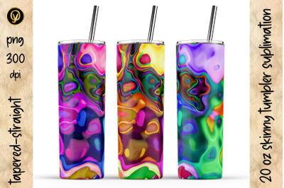 20 Oz Skinny Tumbler Abstract Liquid Sublimation Designs