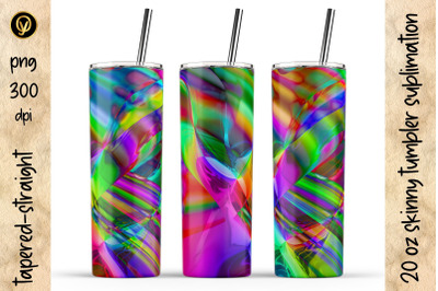 Abstract Holographic 20 Oz Skinny Tumbler Sublimation