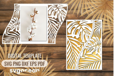 Tropical Wedding Invitation SVG Cut File