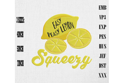 Easy Peasy Lemon Squeezy Summertime Embroidery