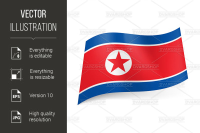 State flag of North Korea.