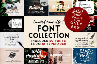 85% OFF! Font Collection Vol. 1