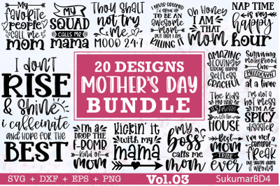 Mother&#039;s Day SVG Bundle 20 Design Vol 03