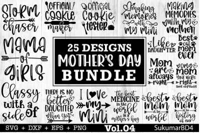 Mother&#039;s Day SVG Bundle 25 Design Vol 04