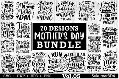 Mother&#039;s Day SVG Bundle 70 Design Vol 05