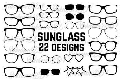 Sunglasses icons. Black sunglass, mens glasses silhouette and retro