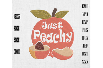 Just Peachy Hello Summer Vibes Embroidery&2C; Summer Vacation