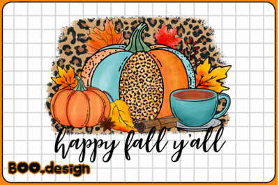 Happy Fall Y&#039;all Leopard Graphics