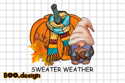 Sweater Weather Pumpkin Gnome Graphics