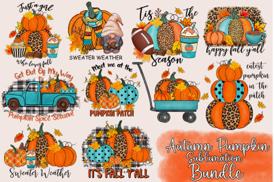 Autumn Pumpkin Graphics Bundle