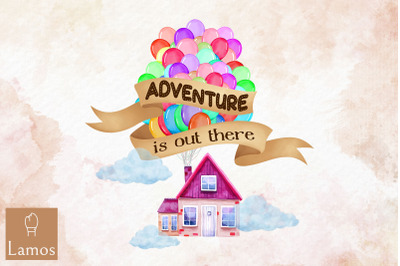 Adventure Is Out There Air Balloon PNG