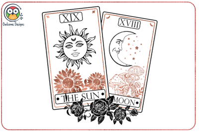 The Sun &amp; Moon tarot&nbsp;Sublimation Design