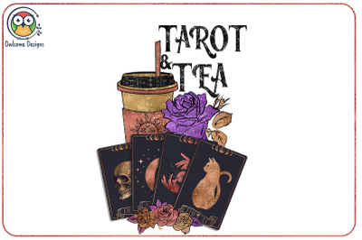 Tarot &amp; Tea Sublimation Design