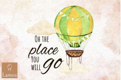 Oh The Places You&#039;ll Go Air Balloon PNG