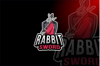 Rabbit Sword Esport Logo Template