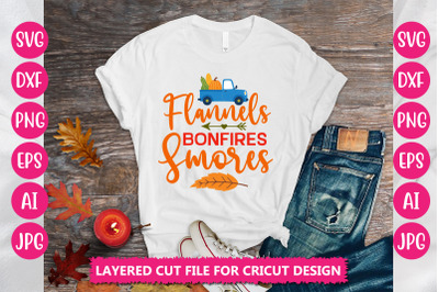 Flannels Bonfires Smores SVG Cut File