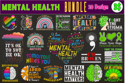 Mental Health SVG Bundle