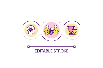 Same sex family loop concept icon