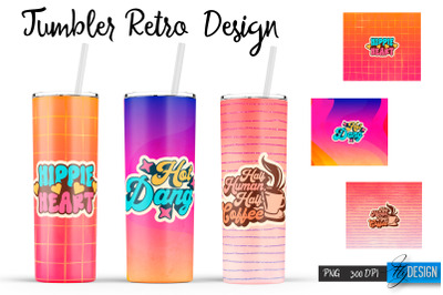 Retro Tumbler| Hippie 20 Oz Tumbler| Tumbler Wrap Templates