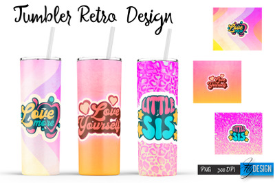 Retro Tumbler| Hippie 20 Oz Tumbler| Tumbler Wrap Templates