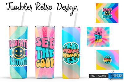 Retro Tumbler| Hippie 20 Oz Tumbler| Tumbler Wrap Templates