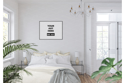 Interior scene artwork background frame mockup