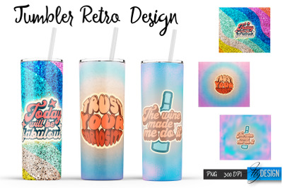 Retro Tumbler| Hippie 20 Oz Tumbler| Tumbler Wrap Templates