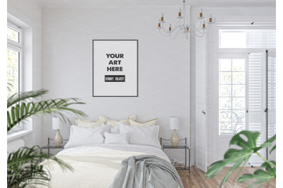 Interior scene artwork background frame mockup