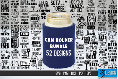 Can Holder SVG Bundle | Can Cooler SVG | Can Koozie Designs v.2