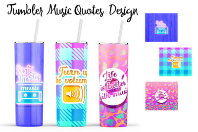 Music Quotes Tumbler| Music 20 Oz Tumbler| Tumbler Wrap Templates