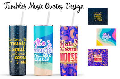 Music Quotes Tumbler| Music 20 Oz Tumbler| Tumbler Wrap Templates