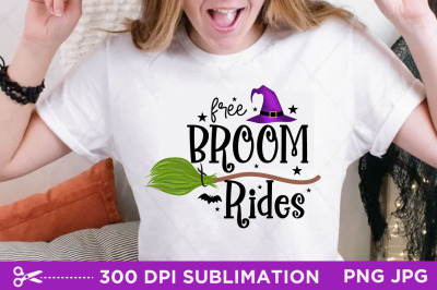 Free Broom Rides Sublimation, Halloween Sublimation, Sublimation