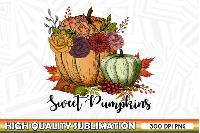 Sweet Pumpkins Autumn Pumpkin PNG