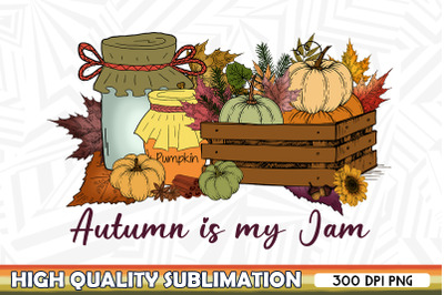 Autumn is My Jam Pumpkin PNG