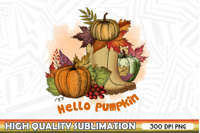 Hello Pumpkin Autumn Sublimation