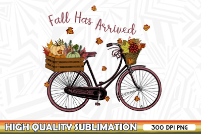 Fall Has Arrived Autumn Bicycle PNG