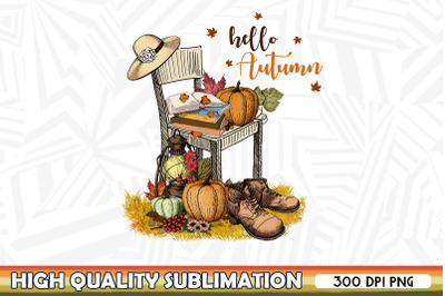 Hello Autumn Pumpkin Sublimation