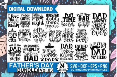 Father&#039;s Day SVG Bundle 24 Design Vol.03