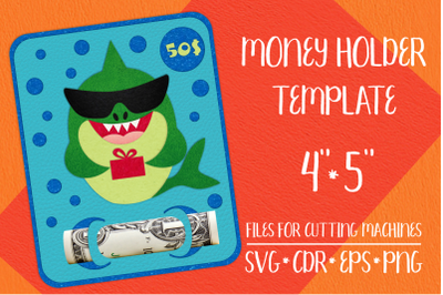 Cool Shark Birthday Card | Money Holder Template