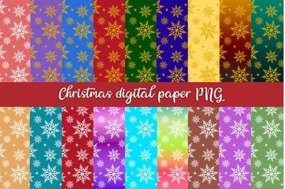 Christmas digital paper | Snowflake digital paper