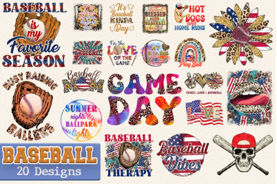 Baseball T-Shirt Design Bundle