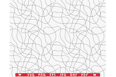 SVG Black Wave Lines, Seamless pattern, Digital clipart