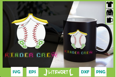 Kinder Crew baseball wear a book