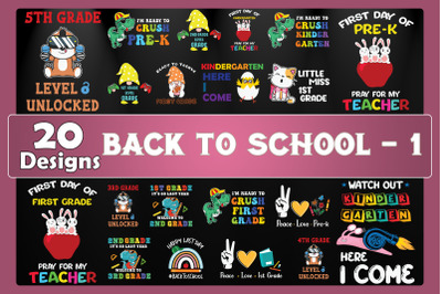Back to school 1 Bundle 20 designs