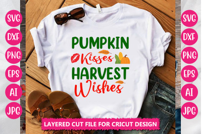 Pumpkin Kisses Harvest Wishes SVG Cut File