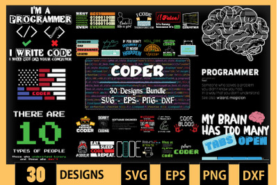 Coder Bundle SVG 30 designs