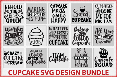 Cupcake SVG Bundle 20  Designs