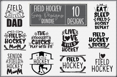 Field Hockey SVG Bundle 10 Designs