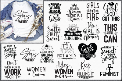 Gril Power Svg Bundle 19 Designs