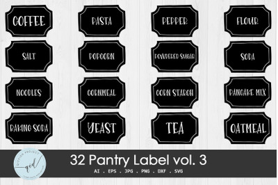 32 Set of Pantry Label Vol. 3 SVG